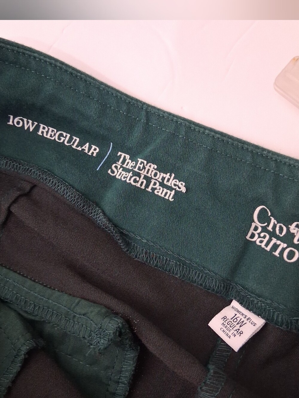 CROFT & Barrow Green The Effortles Stretch Pant Straight Leg Size 16W - Picture 6 of 11